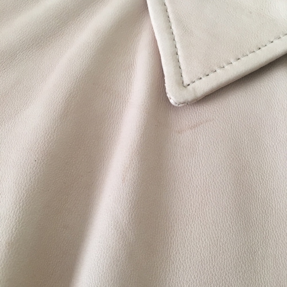 NWT Athleta Blush Leather Moto Sz XS Salt Flat Jkt - Picture 4 of 8